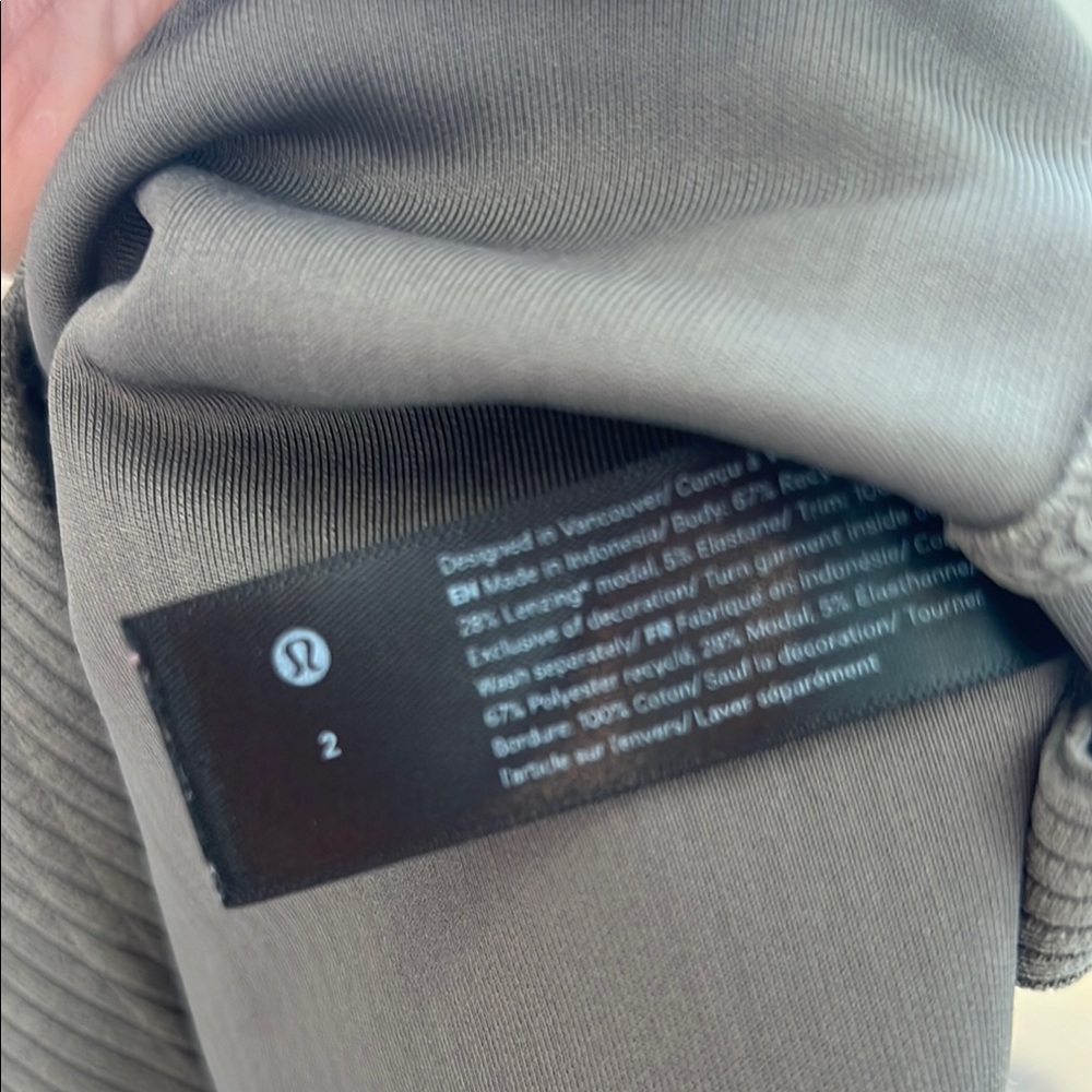 Lululemon Olive Ribbed Tank Top - Picture 3 of 3